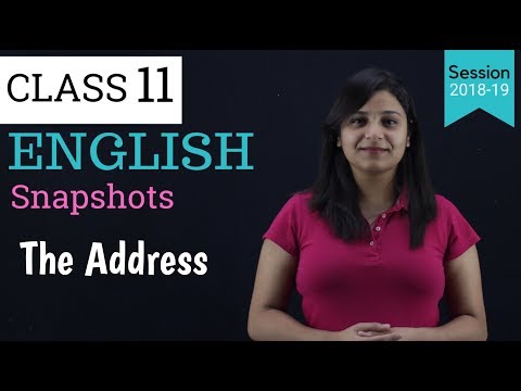 Summary of chapter The Address- class 11- snapshot - In Hindi