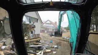 Builder jailed for wrecking new retirement homes in digger rampage