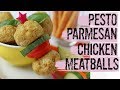 Pesto Parmesan Chicken Meatballs