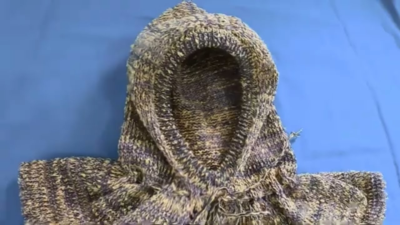 capuz avulso feito em máquina de tricô