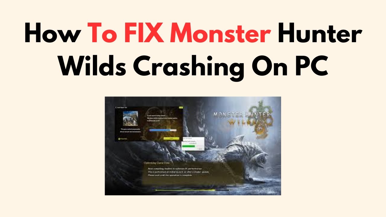 How To FIX Monster Hunter Wilds Crashing On PC - YouTube