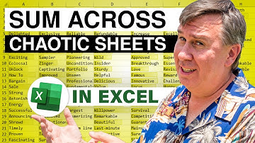 Excel Sum Across Sheets When Rows Do Not Line Up - Episode 2622