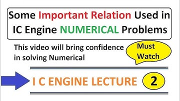 Important Facts and Relation about IC Engine By D Verma Sir in Hindi