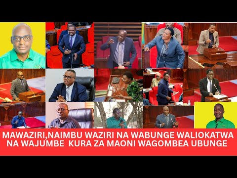 ORODHA YA MAWAZIRI NAIMBU WAZIRI NA WABUNGE WALIOKATWA NA WAJUMBE KURA ZA MAONI WAGOMBEA UBUNGE