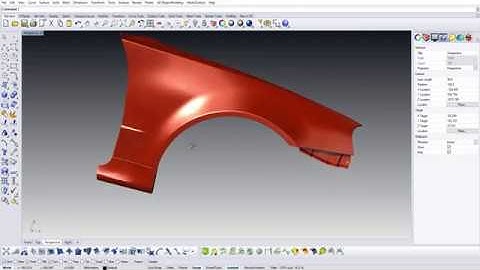 Car front wing reverse engineering from STL