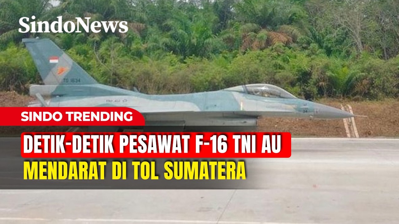 Detik-detik Pesawat Jet Tempur TNI AU Mendarat di Tol Trans Sumatera | Sindo Trending | 12/02
