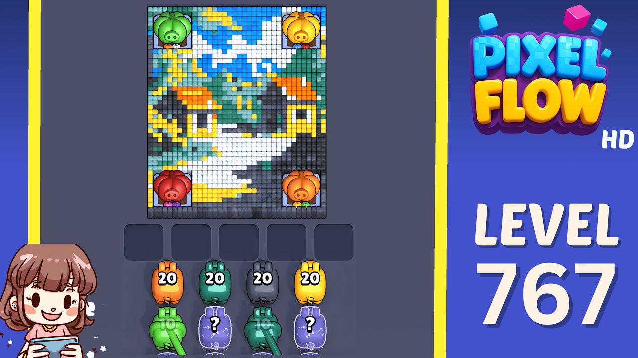 Pixel Flow Level 767 Solution Walkthrough - YouTube