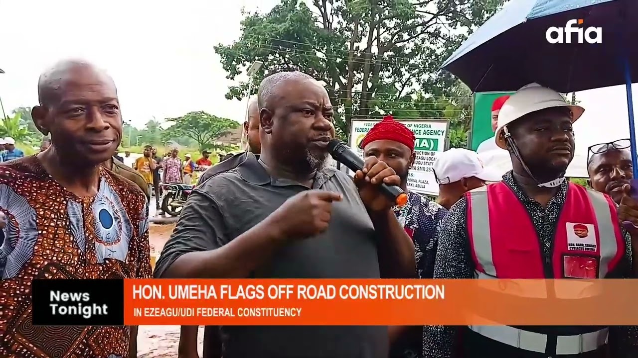 HON. UMEHA FLAGS OFF ROAD CONSTRUCTION IN EZEAGU/UDI FEDERAL CONSTITUENCY