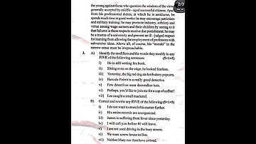 Previous year paper 5th semester AECC English Jammu University