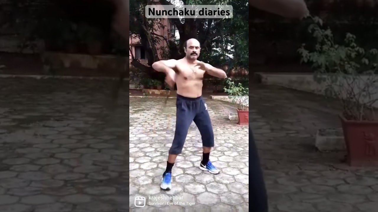 Brushing up my Nunchaku skills😁😎🤘🏻🤘🏻