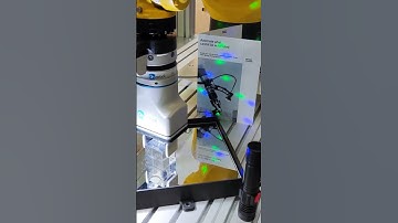Robot arm picking up shiny reflective object @MicropsiIndustries @AUTOMATICAmunich #robot #bot
