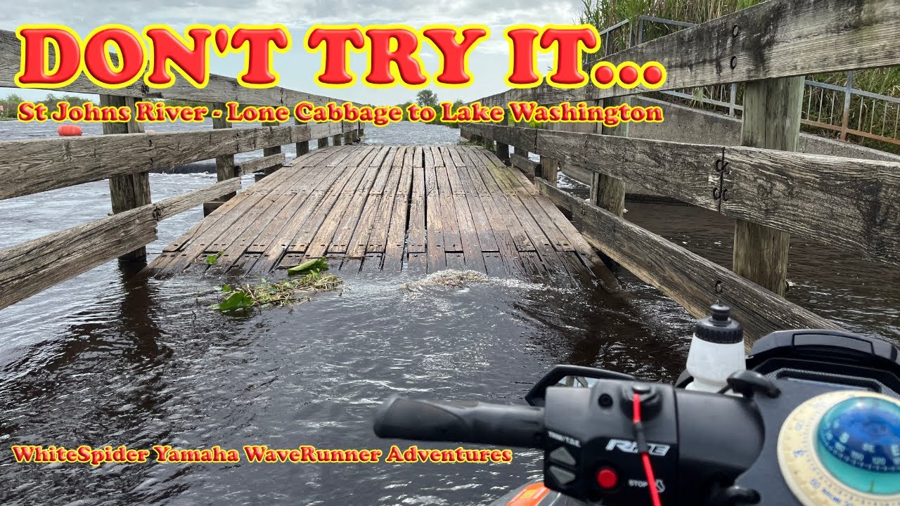 Jet Skiing the St Johns River from Lone Cabbage to Lake Washington Dam on Yamaha Waverunners