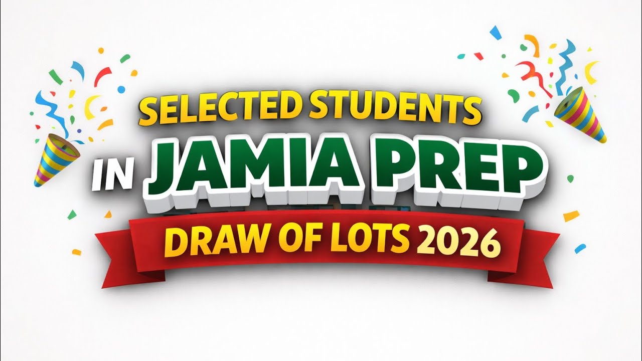 Jamia Prep Result 2026 draw of lots 