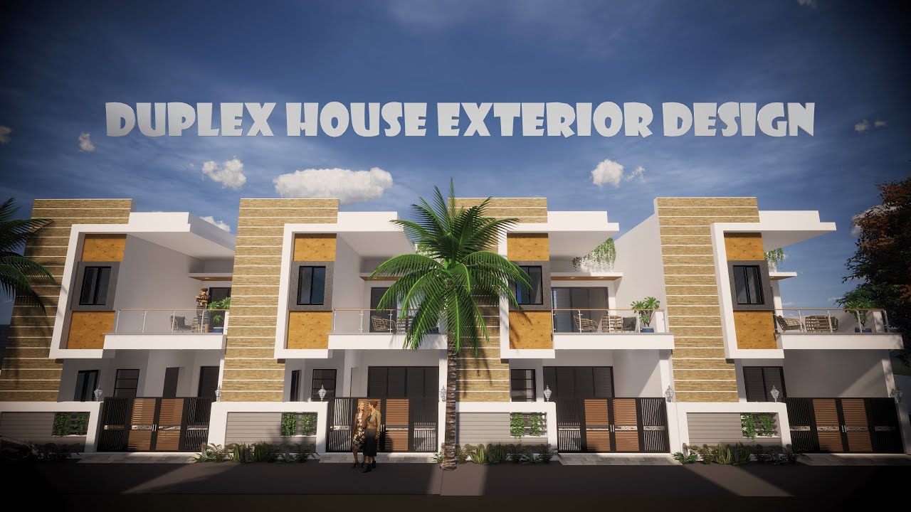 DUPLEX HOUSE EXTERIOR; SMALL COLONY DESIGN ; SEMI MODERN HOUSE