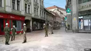 Croatia army helping after Earthquake 5.5