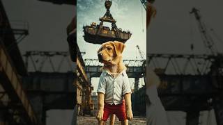 Puppy Oparating tower Crain “One Mistake = Fall #gangulycreationai #viral #viralmoment #viralstory