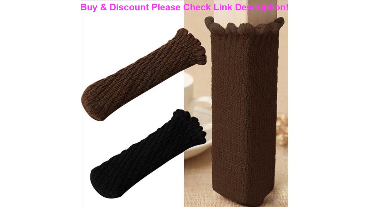 16pcs/set Solid Chair Legs Reduce Noise Furniture Socks Floor Protector Knitting Anti-slip Table C