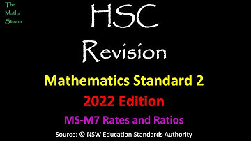 Maths Standard 2 HSC exam revision questions for topic Rates and Ratios (MS-M7)