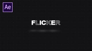 Glow Flicker Text Animation In After Effects | After Effects Tutorial | no plugin