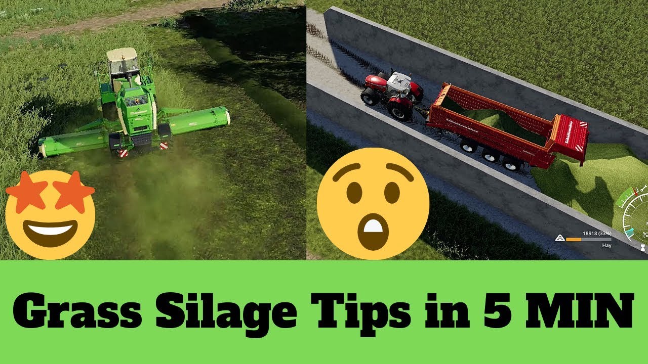 Grass Silage Tips in 5 Min Farm simulator 19