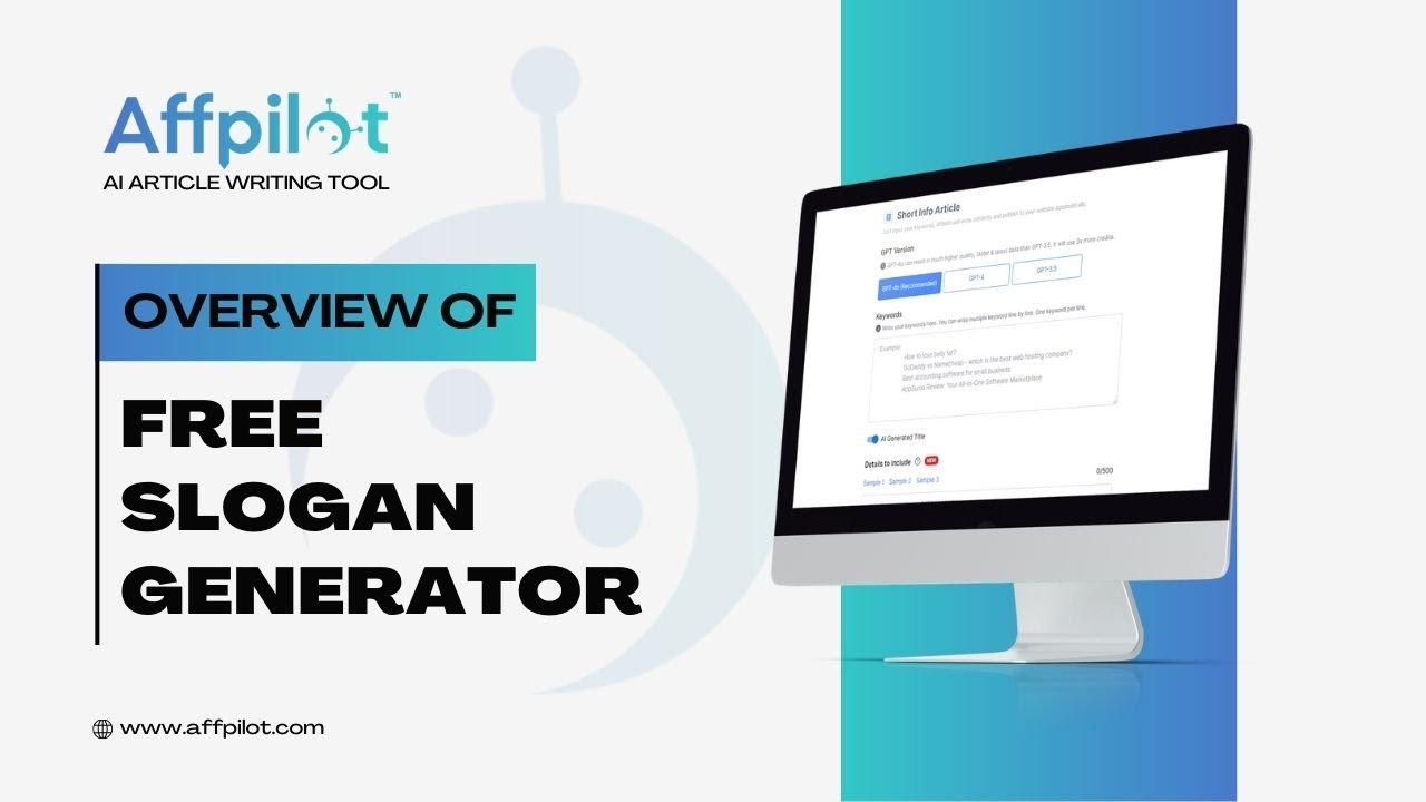 Free Slogan Generator | Affpilot | AI Article Writing Tool - YouTube