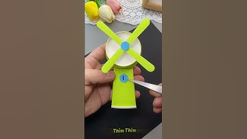 Làm một chiếc quạt nhỏ từ cốc giấy bỏ đi