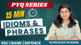 Most Repeated Idioms &amp; Phrases for Competitive Exams | Previous Year Asked | SSC, Bank, CDS, NDA |