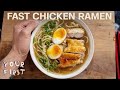 Quick Homemade Chicken Ramen and Udon Noodle Soup