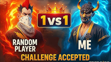 FREE FIRE🔥"Random Player Challenged Me to a 1v1 Custom!"🔥,MOBILE GAMEPLAY.