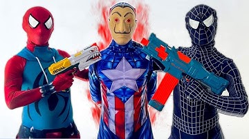 TEAM SPIDER-MAN vs BAD GUY TEAM || BLUE Spider-Man Is BAD GUY ?? (Live Action) - Follow Me