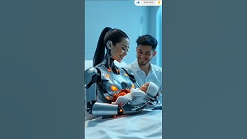 robot girl gives birth to baby 👼🏻💕 #ai #funny #happy #love #trend #shorts