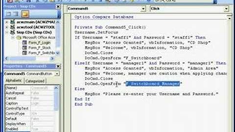 2.27 Creating a Multi User Login System in  Access VBA