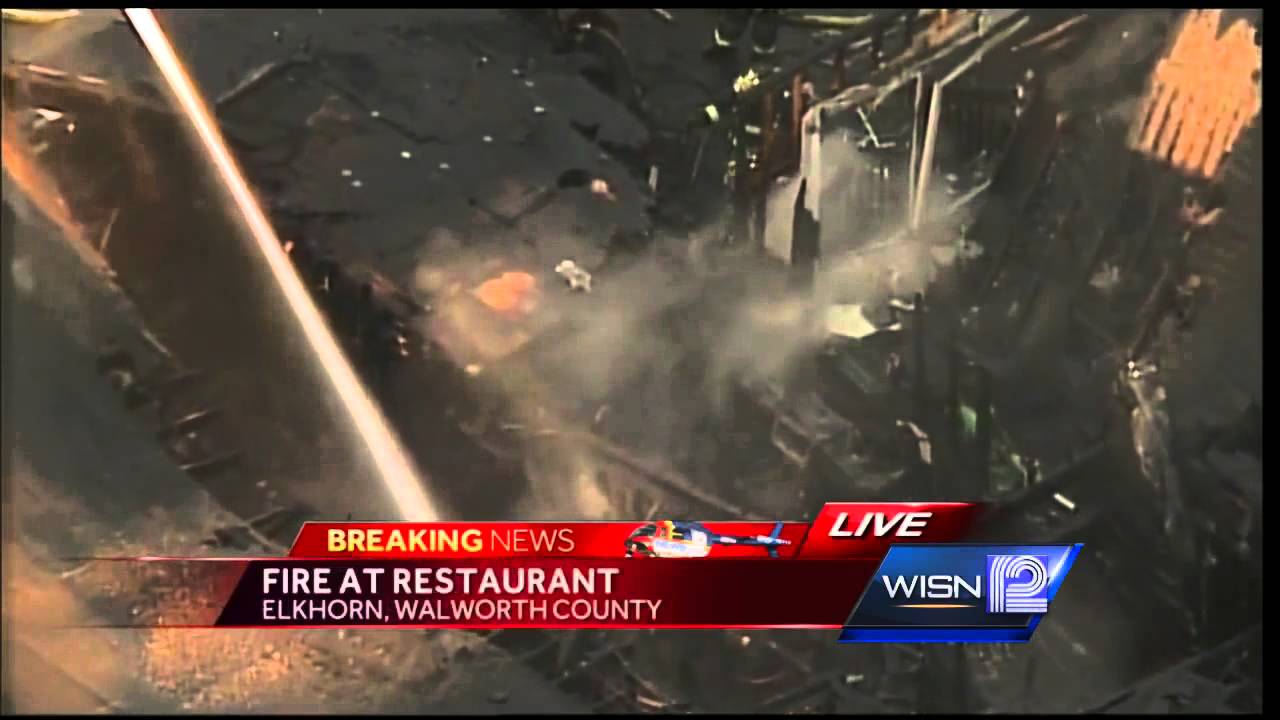 Fire destroys Elkhorn restaurant - YouTube