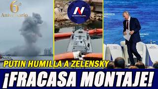 ¡Fracasa montaje! Dron ucraniano estalla en puerto de OTAN. Culpan a Rusia. Putin humilla a Zelensky