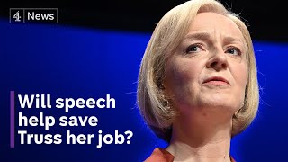 Liz Truss defiant in conference speech attacking ‘anti-growth’ critics