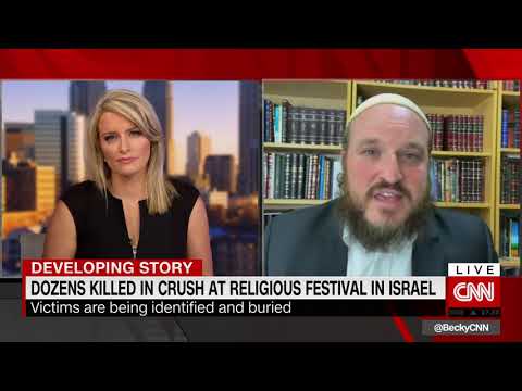 Rabbi Shlomo Katz with Becky Anderson CNN - after the Meron tragedy