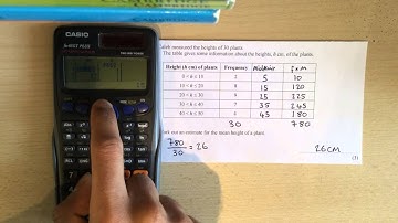 Calculator Hacks 6: Mean from a table using Casio fx-85GT