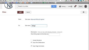 Copy Site Google Sites