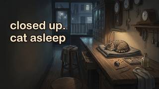 Sleep & Study Lo-Fi Beats 🐈 an old clock repair shop, one lamp still on | 100 min