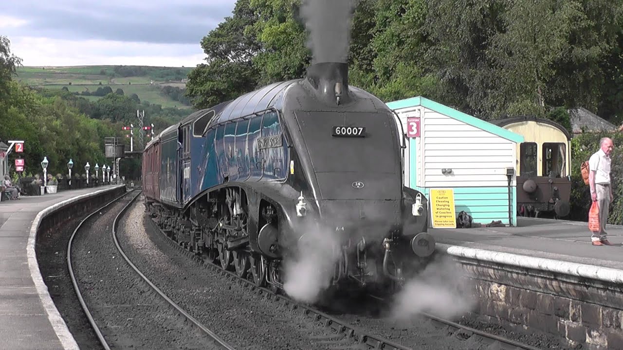 LNER A4 60007 'Sir Nigel Gresley' at the NYMR - 25/07/2014 - YouTube