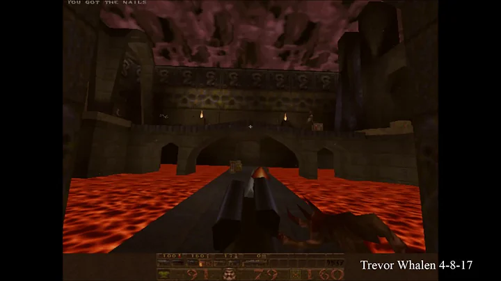 Quake E3M6, Chambers of Torment, speed run, Nightmare (4-8-17) HQ