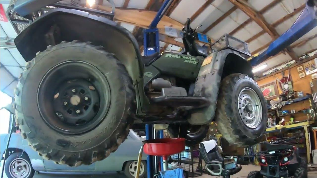 How to change oil, Honda Foreman 400 Fourwheeler - YouTube