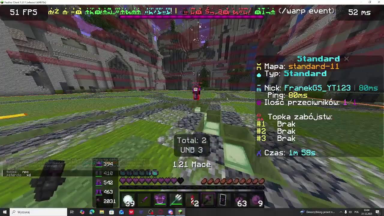 GRAM W MINECRAFT MINESTAR.PL DUELS CH3 CHCESZ ZAGRAC /party dolacz FranekGS_YT123