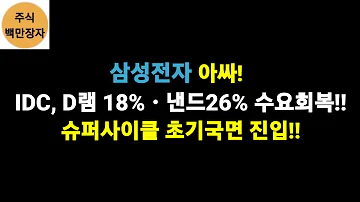 삼성전자 아싸 IDC D램 18 ㆍ낸드26 수요회복 슈퍼사이클 초기국면 진입