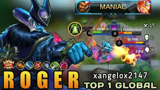 MANIAC !! Roger Phantom Pirate Insane Damage  - Top 1 Global Roger By xangelox2147 - Mobile Legends