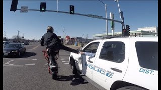Cop Fist Bumps Biker Doing Wheelie Part 1