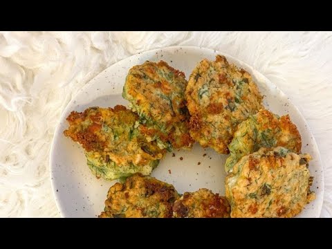 How to Make Spring Onion, Dill & Feta Fritters with Creamy Feta Sauce | The Kitchen Twins, Emily … | Rachael Ray Show
