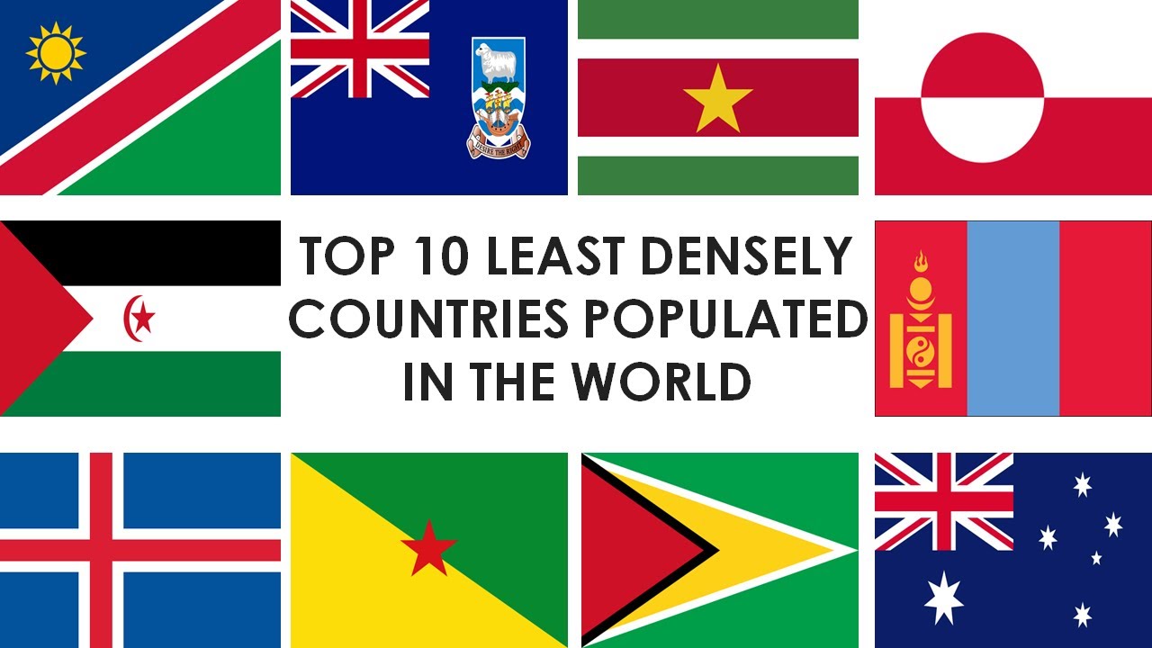 TOP 10 LEAST DENSELY COUNTRIES POPULATED IN THE WORLD / TOP 10 PAÍSES ...
