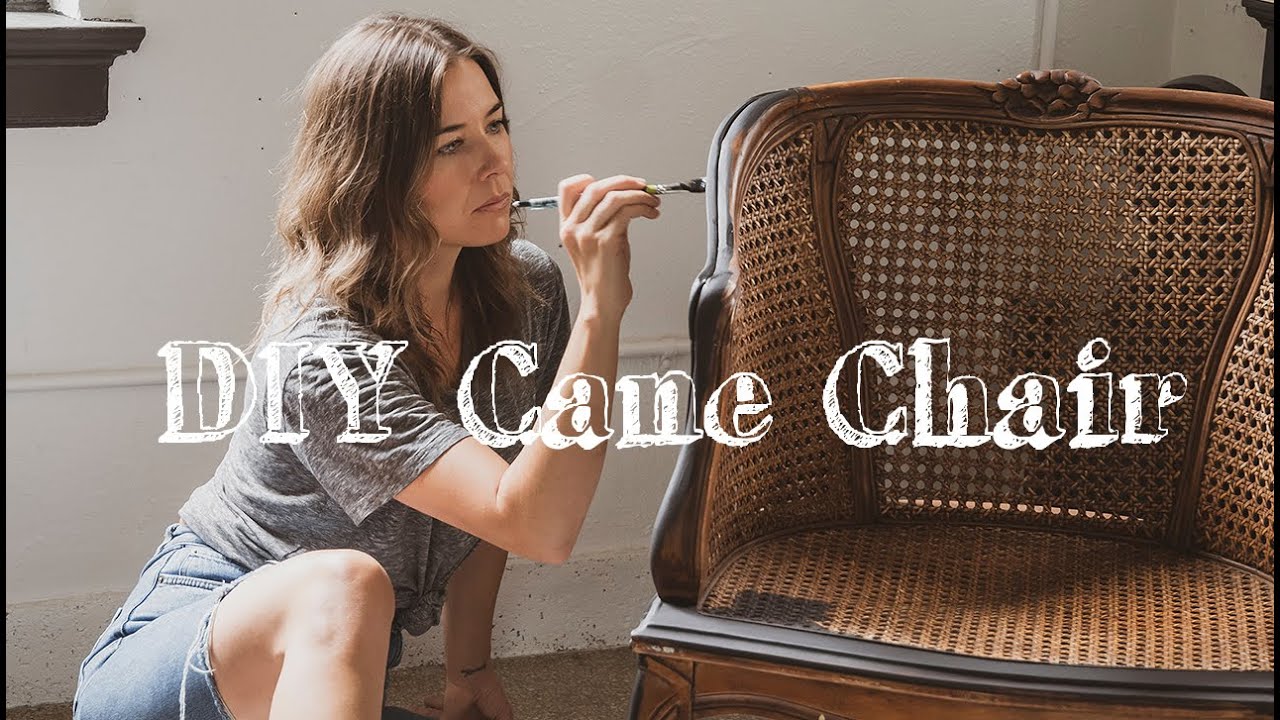 DIY Cane Chair Makeover YouTube