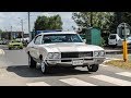 Muscle cars leaving a car show | 6° Summer meeting 2017